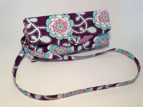 Purple And Mint Floral Wristlet Wallet By Uniquelymichelle On Etsy