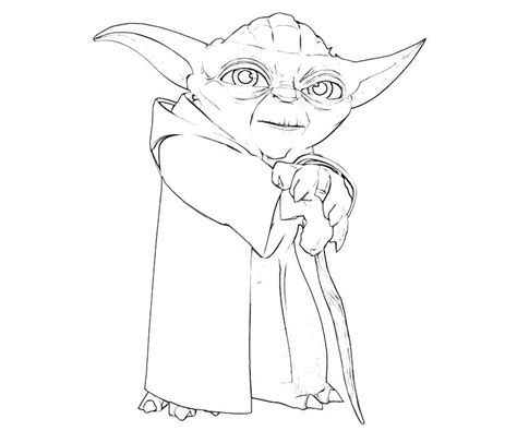 Yoda with lightsaber coloring page from star wars category. Simple Yoda Drawing at GetDrawings | Free download