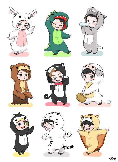 Pin By Uliana Ilieva On Exo Exo Chibi Exo Chibi Fanart Exo Cartoon