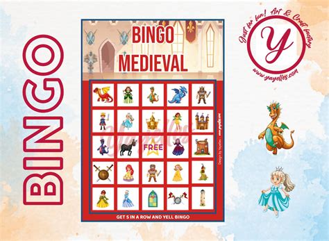 Medieval Bingo Cards Free Printable
