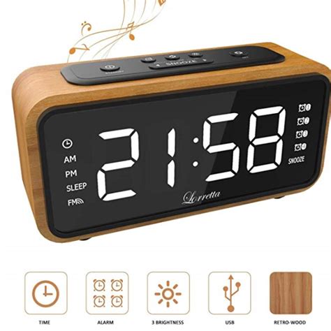 Download icon font or svg. P14 Alarm Clock, Digital Alarm Clock Radio, Lorretta Alarm ...