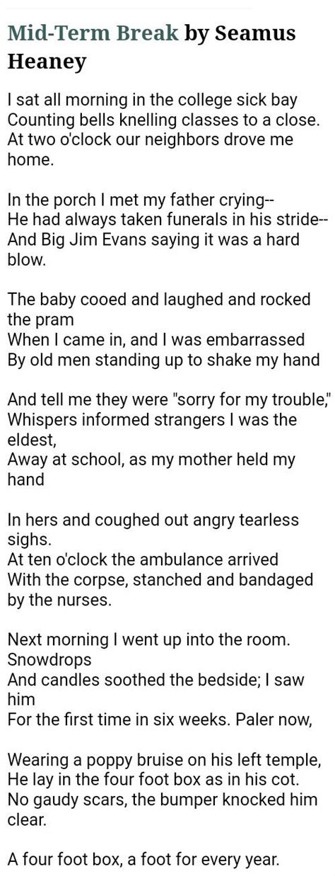 Mother Poem Seamus Heaney Motherbm