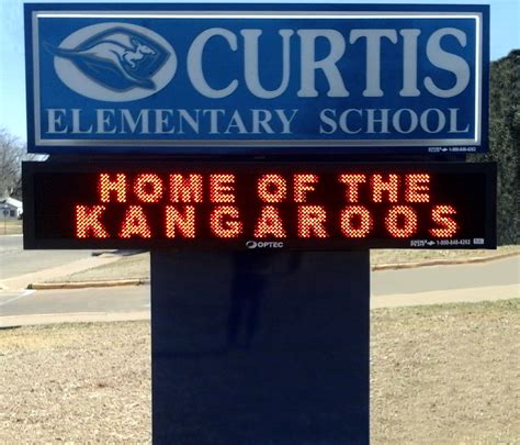 Led School Sign Curtis Elementary School School Wear School Signs