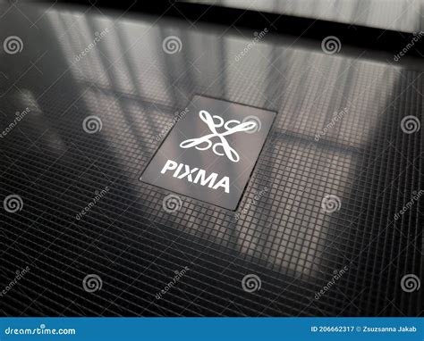 Canon Pixma Logo On A Black Printer Editorial Photography Image Of