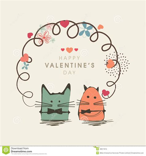 Happy Valentines Day Celebration With Kiddish Cartoon ...