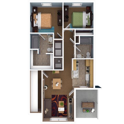 Just a simple 2 bedroom 2.5 bath layout. Apartments In Indianapolis | Floor Plans