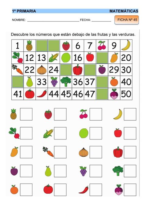 Matemáticas 1º Ficha 45 Ficha Interactiva Abc Worksheets