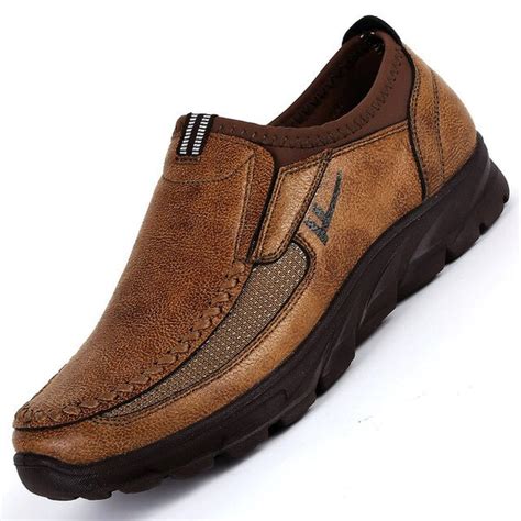 Mens Shoes Casual Quality Leather Loafers Slip On Shoes Yokest