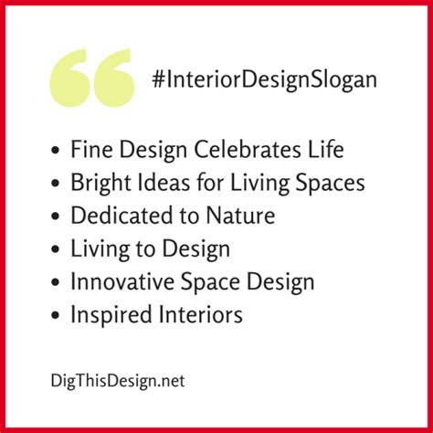 Interior Design Company Slogans