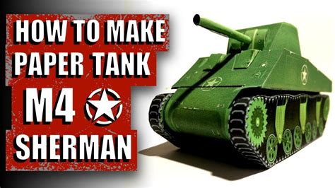 Sherman Model Kit For Diy Homemade Paper Tank M4 Sherman Of Ww2 How