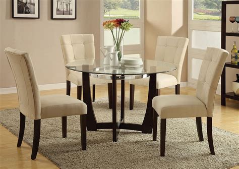 Baldwin Dining Room Set W Beige Chairs By Acme Furniture Furniturepick