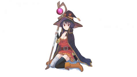 Download 1920x1080 Wallpaper Witch Minimal Anime Girl Megumin Kono