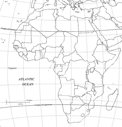 Africa Blank Physical Map Africa Outline Map Blank Map Of Brazil