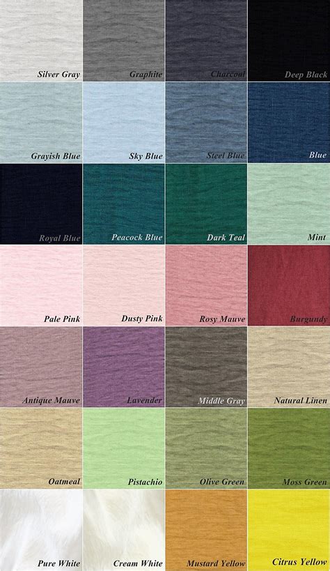 Linen samples. Color fabric samples. Medium weight linen ...
