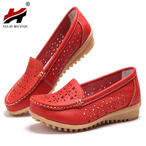Buy Shoes Woman 2017 Genuine Leather Women Shoes Flats
