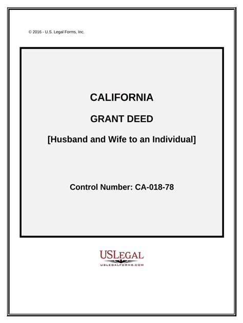 Ca Grant Deed Doc Template Pdffiller