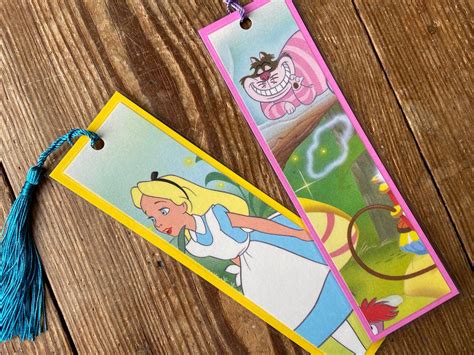 disney bookmarks alice in wonderland bookmarks cheshire etsy