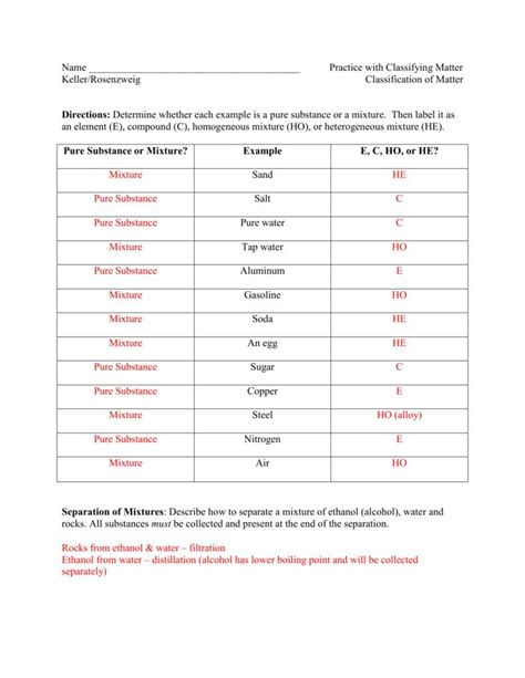 Maybe you would like to learn more about one of these? Classification Of Matter Hw Key — db-excel.com