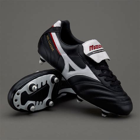 Mizuno Morelia Classic Si Mens Boots Soft Ground Black White Red Pro Direct Soccer