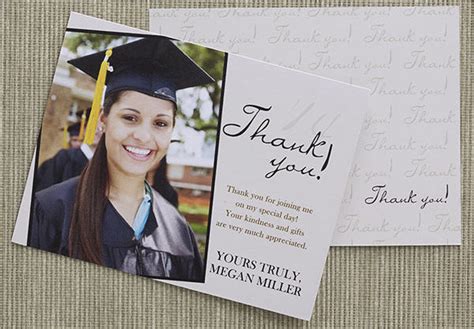 8 Free Printable Graduation Thank You Cards Graduation Thank You Card