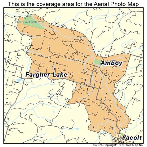 Aerial Photography Map Of Amboy Wa Washington