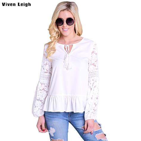 Viven Leigh Sexy Bow Blouse Fashion Striped Shirt Lace Long Sleeve