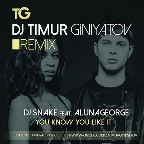 Dj Snake Feat Alunageorge You Know You Like It Dj Timur Giniyatov