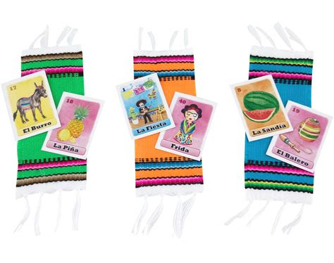 Buy Mexican Loteria Fiesta With Serape Brooch Loteria Cards Mexican