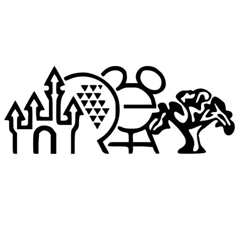 Walt Disney World Four Parks Logo Decal Disney World Parks Etsy