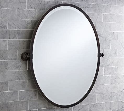 This mirror also has transitional tilt. Kensington Oval Pivot Mirror | Oval mirror, Farmhouse ...