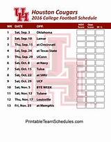 Houston Cougars Football Schedule 2016 Pictures