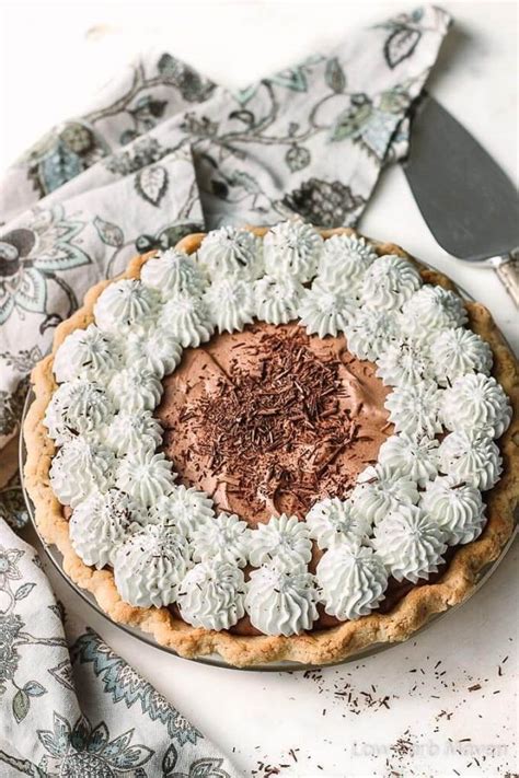 Featuring homemade pie crust, creamy filling, and cinnamon sugar topping. Sugar Free Chocolate Pie (French Silk Pie) | Low Carb Maven