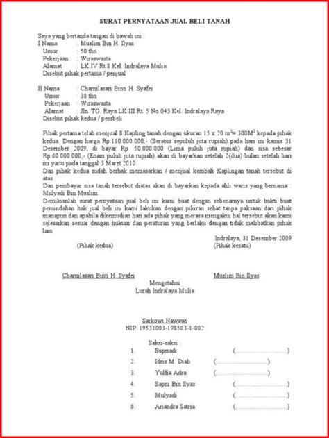 Jadi, anda perlu mengetahui, apa saja yang dibutuhkan atau isi dari surat perjanjian tersebut. 35 Contoh Surat Perjanjian Jual Beli Tanah Terbaru dan ...