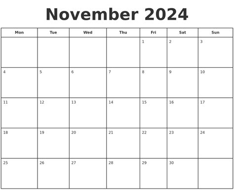 November 2024 Printable Calendar Calendar May 2024