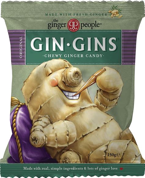 The Ginger People Gin Gins Original Chewy Ginger Candy 150g Amazonfr