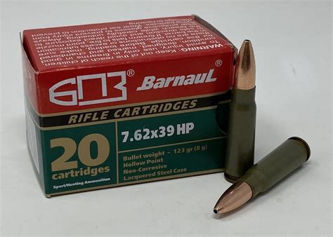 Barnaul 762x39mm Lacquered Steel Case 123 Grain Hollow Point 20