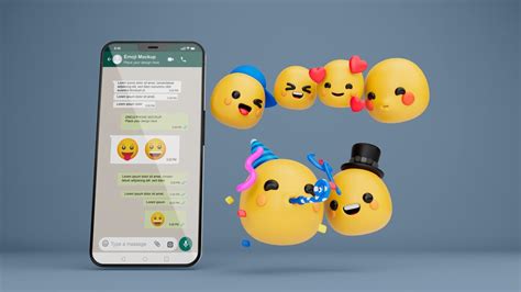 Premium Psd Smartphone Mockup With Whatsapp Emoji