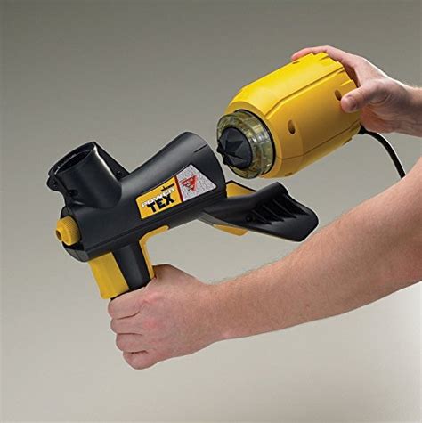A popcorn ceiling is painted with a paint sprayer for great results. Wagner 0520000 Power Tex Texture Sprayer 024964174201 ...