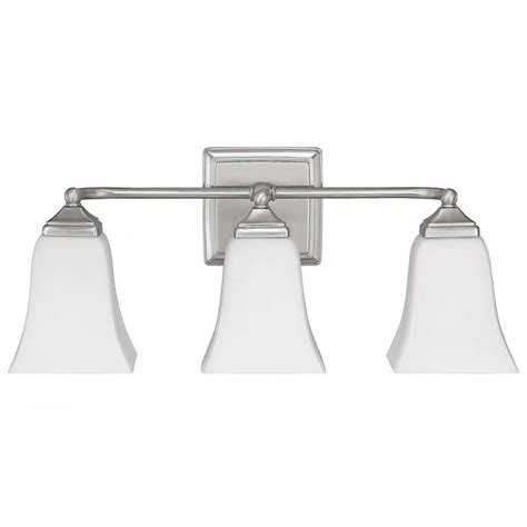Towel bar with glass shelf brings a stylish solution to your bathroom storage needs. Capital Lighting Brushed Nickel Bathroom Light | 8453BN ...