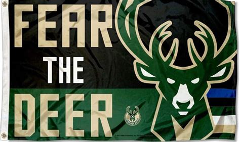 Milwaukee Bucks Fear The Deer 3x5 Flags Etsy