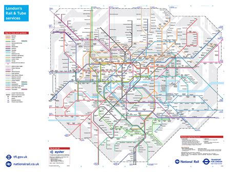 National Rail London Underground Tube Map London Underground Map