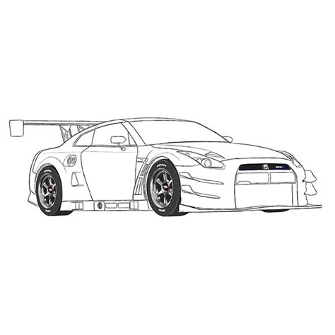 Nissan Gtr R35 Coloring Page Coloring Books Nissan Gtr R35 Nissan