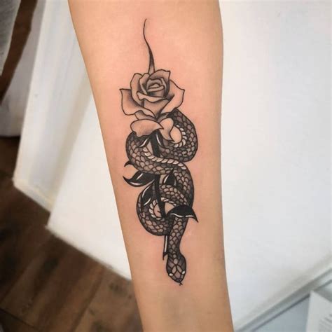 They can easily be scaled down to the dainty sizes. 20 Snake And Rose Tattoo Designs & Ideas | Rose tattoos ...