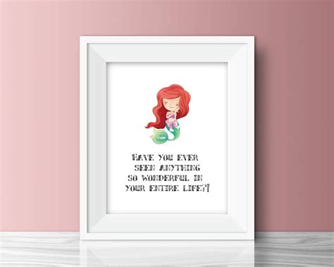 Ariel Disney Princess Printable Quote The Little Mermaid Etsy