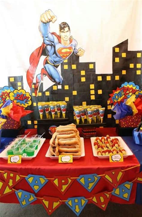 Pin By Nery Marquez On Fiestas Superman Birthday Party Superhero
