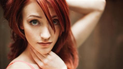 1182741 Face Women Redhead Model Portrait Long Hair Red