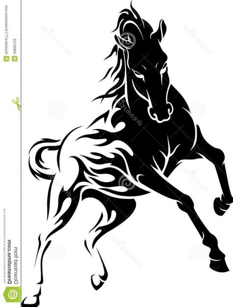 Simple steps for drawing horses. mustang horse vector - Google Search (With images ...