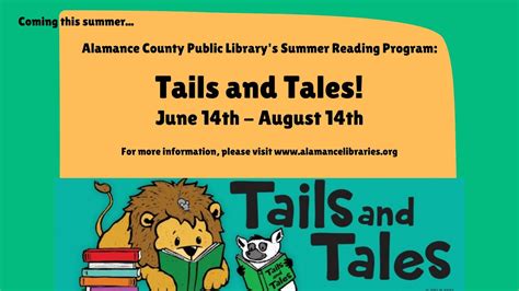 Alamance County Public Libraries Summer Reading Program 2021tails And
