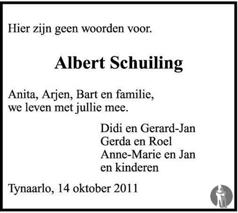 Albert Schuiling Overlijdensbericht En Condoleances