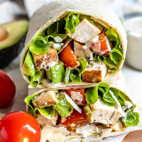 The Best Healthy Chicken Caesar Wrap Healthy Fitness Meals